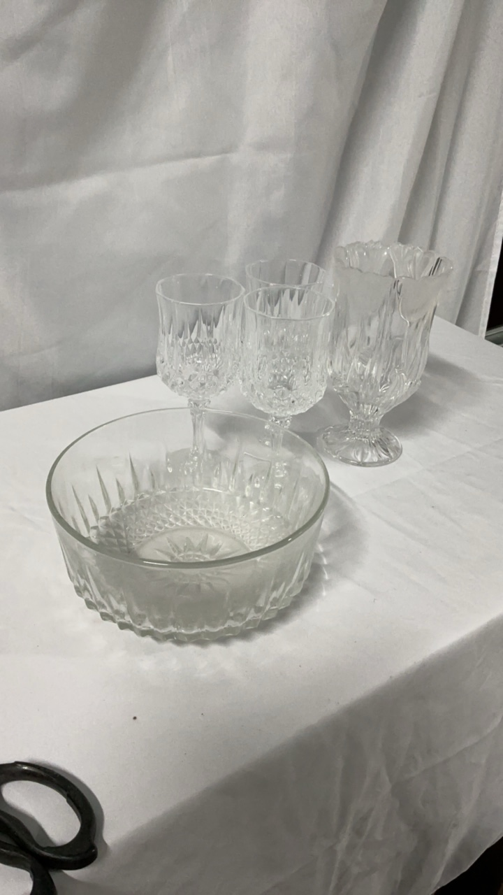 Vintage Crystal Tableware Collection - 5 Pieces
