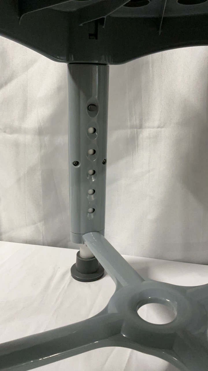 Adjustable Swivel Medical Bath Stool - Grey