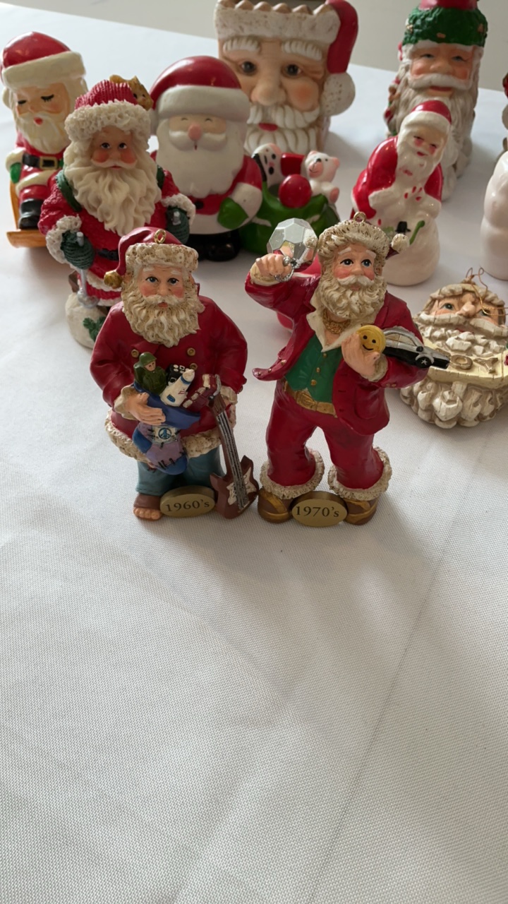 Eclectic Santas Through the Decades Multi-Style Holiday Lot - 30 Pieces