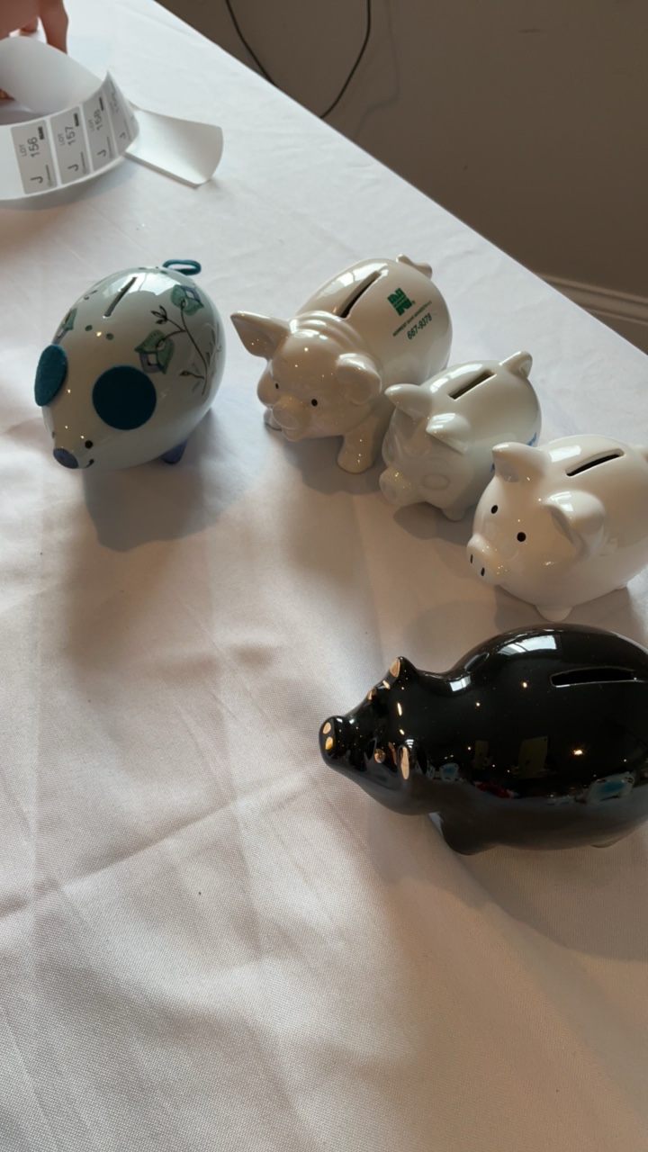 Eclectic Vintage Coin Bank Collection - Intel, University of Maryland & Blue Floral Mouse