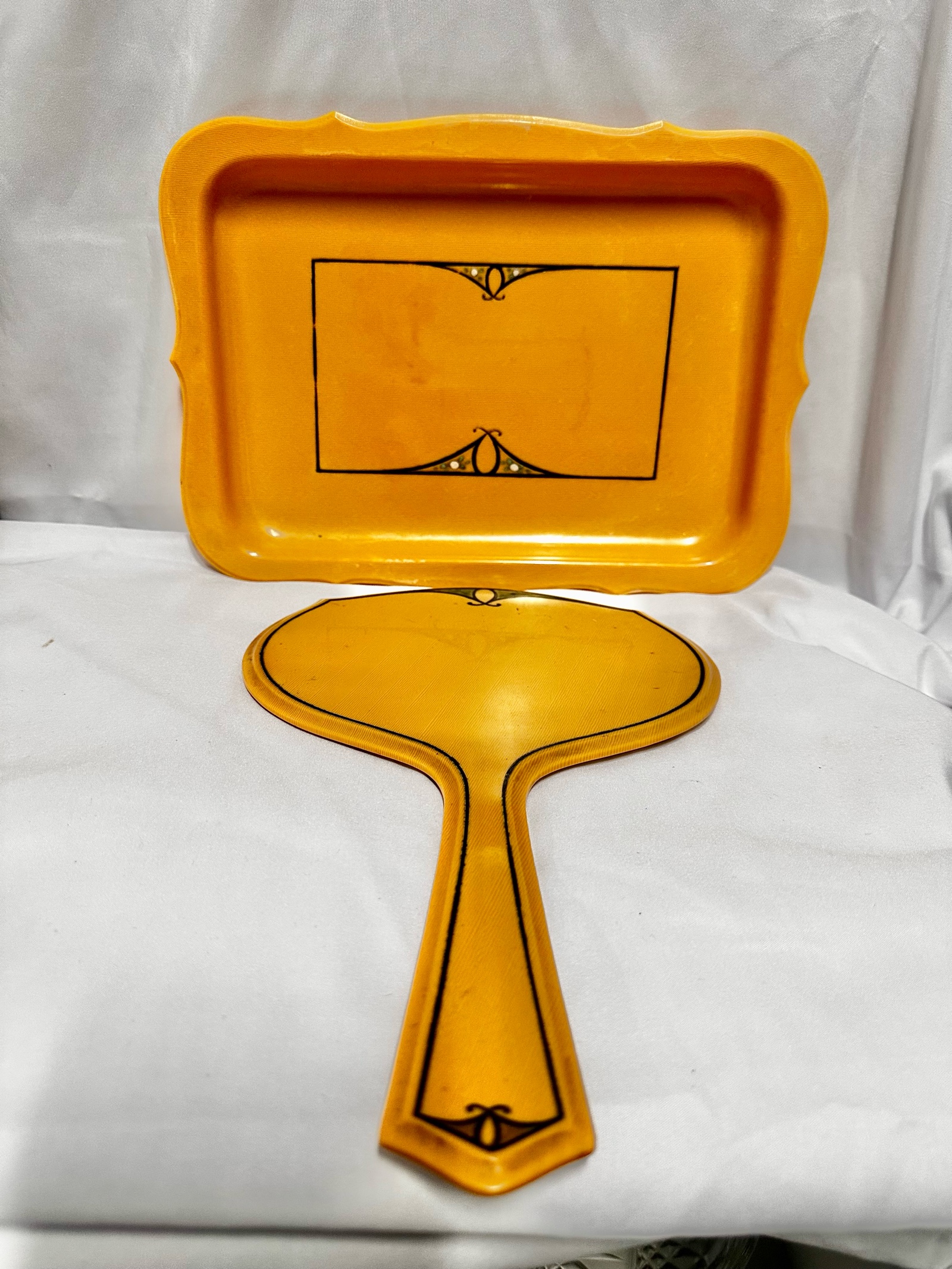 Art Deco celluloid vanity set