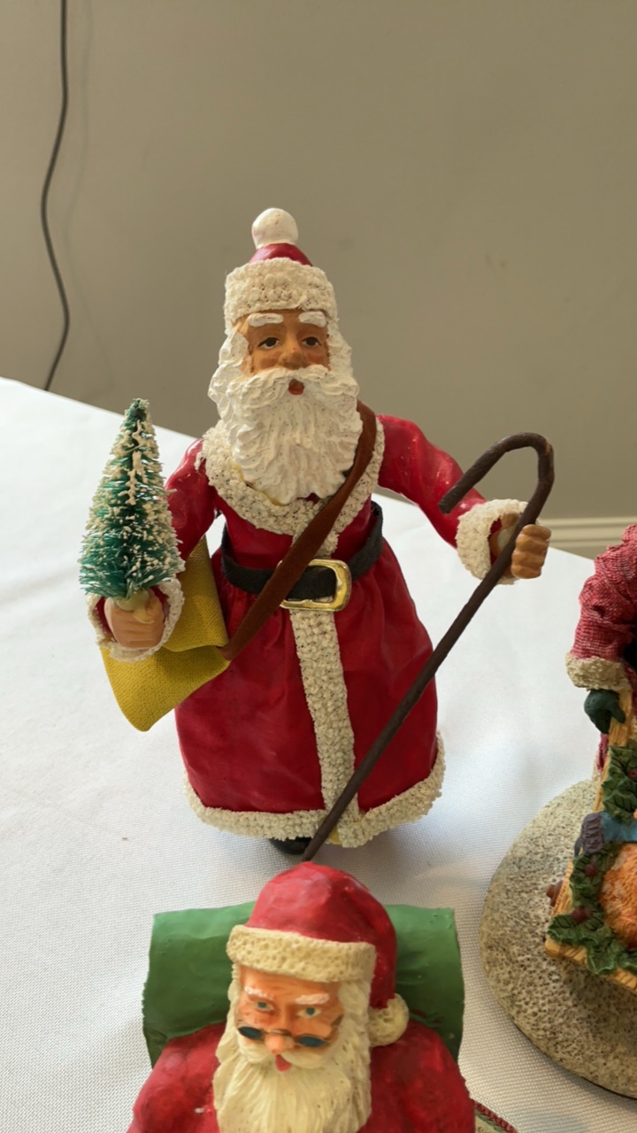 Father Christmas Multi-Style Figurine Lot - 20 Piece International & Folk Art Set