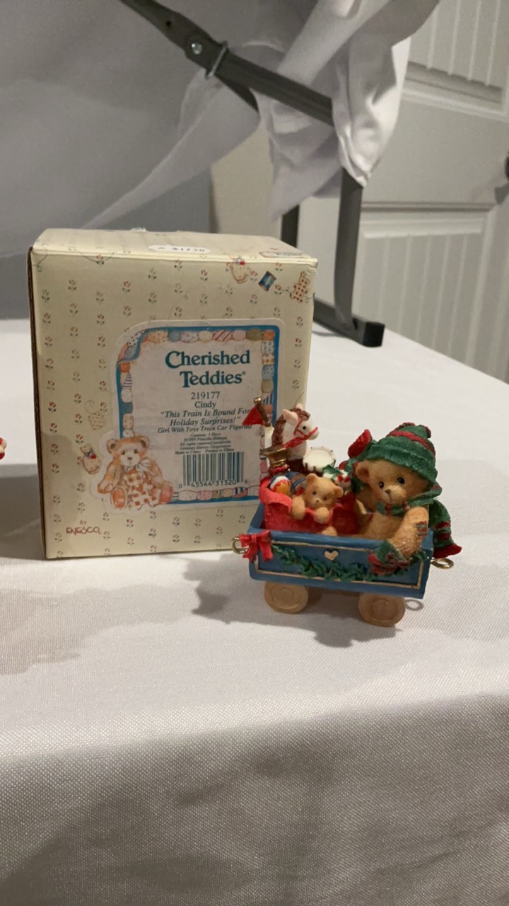 Enesco Cherished Teddies Santa Express 6-Piece Train & Decor Set - Boxed