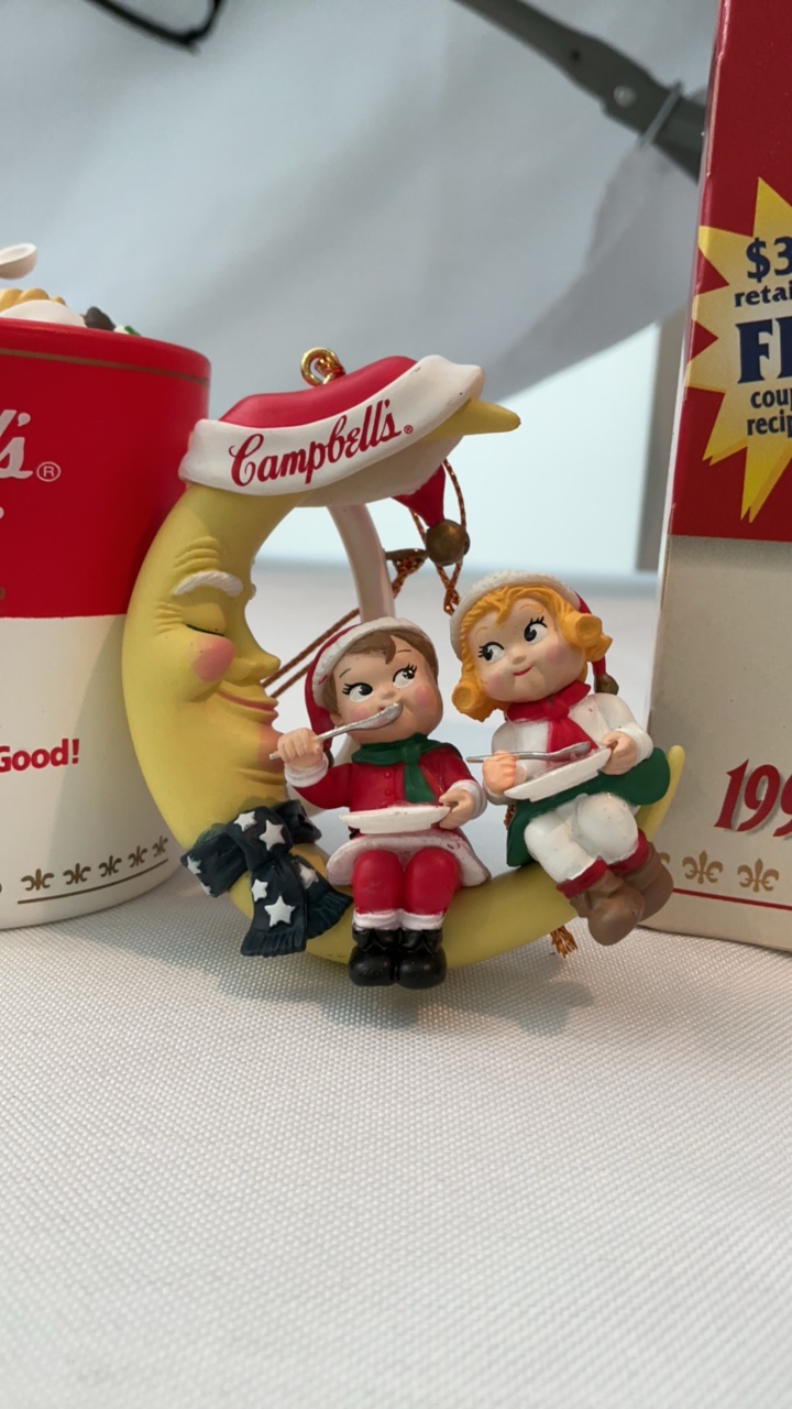 Vintage Campbells Soup & McDonalds Collectible Ornament Lot - Hallmark & More