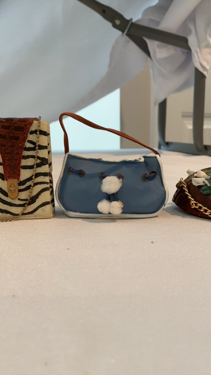 Complete Collection of Miniature Purse Figurines - 22 Piece Just the Right Style Textured Resin Set