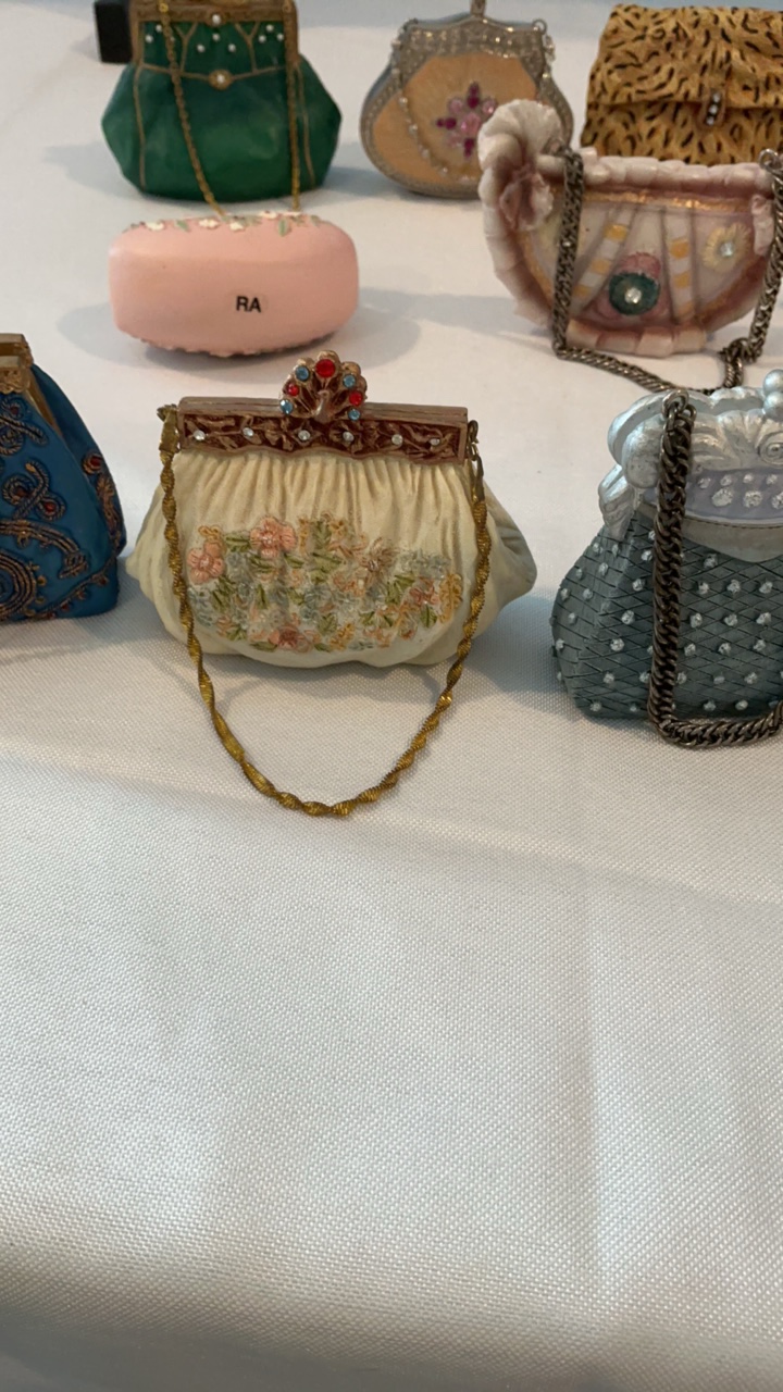 Huge Designer-Style Miniature Purse Collection - 27 Piece Jeweled & Textured Resin Set