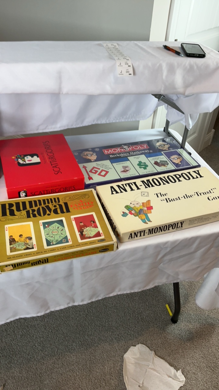 Retro & Collector Board Game Lot  Berkshire Hathaway Monopoly, Anti-Monopoly, & Rummy Royal