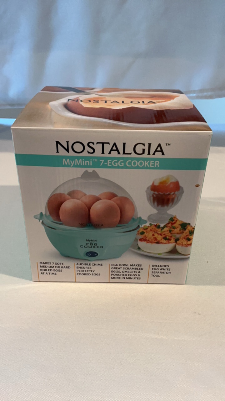 Nostalgia MyMini 7-Egg Cooker - New in Box (AquaTeal)