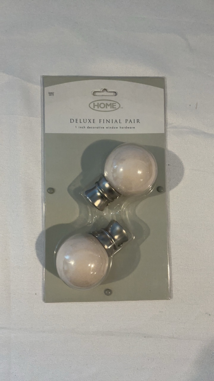 Vintage Target HOME Deluxe Finial Pair - 1 Stone-Look Spheres (NIP)