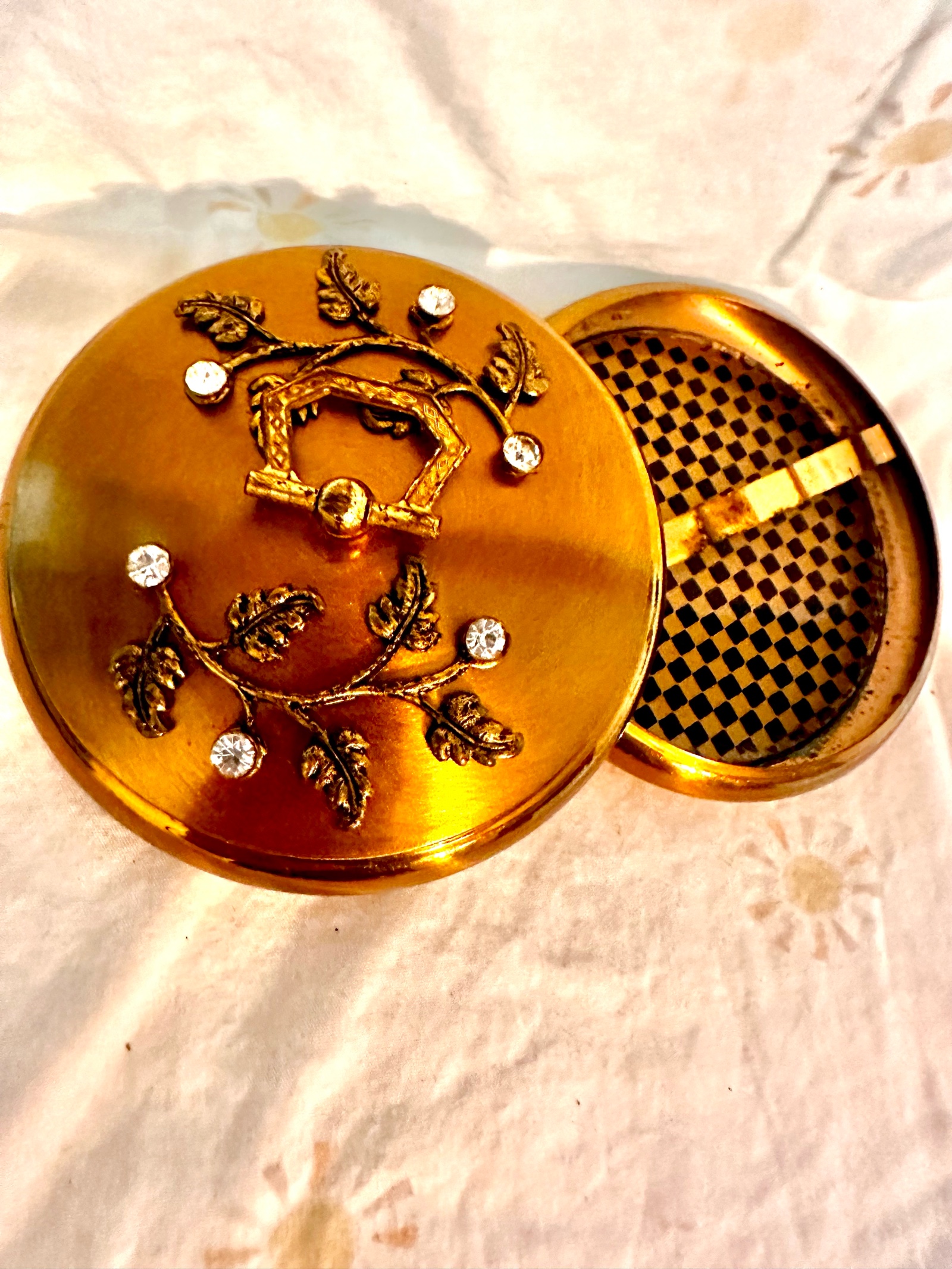 Vintage gold toned McM gold toned trinket set