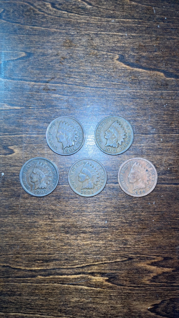 lot 22 image: 1904-1900 Indian Head Cents