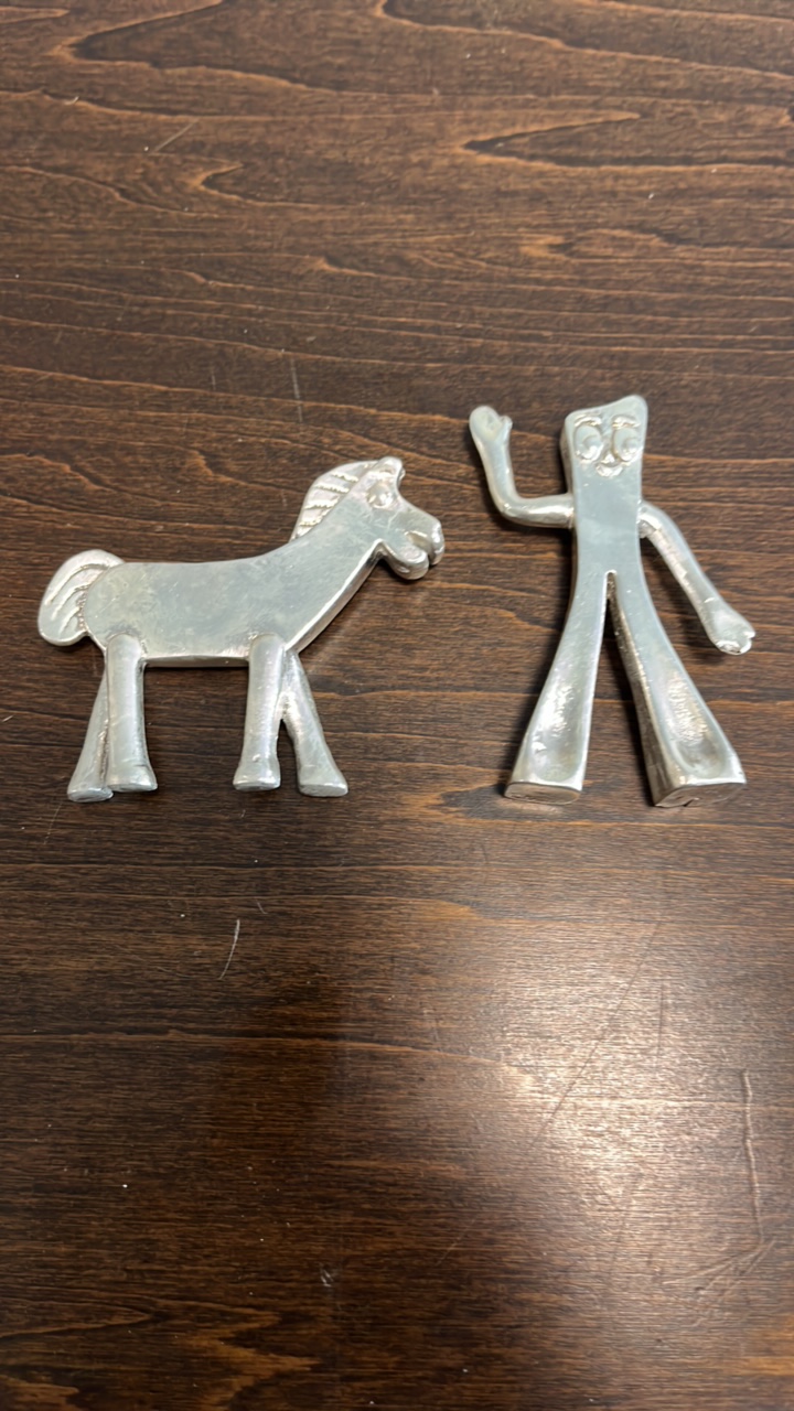 lot 30 image: Pure Silver 999 Gumby and his horse