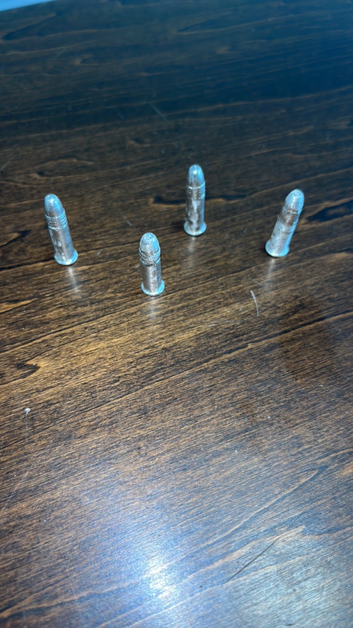 lot 33 image: Pure Silver .999 Fine Silver Cast .22 Rounds