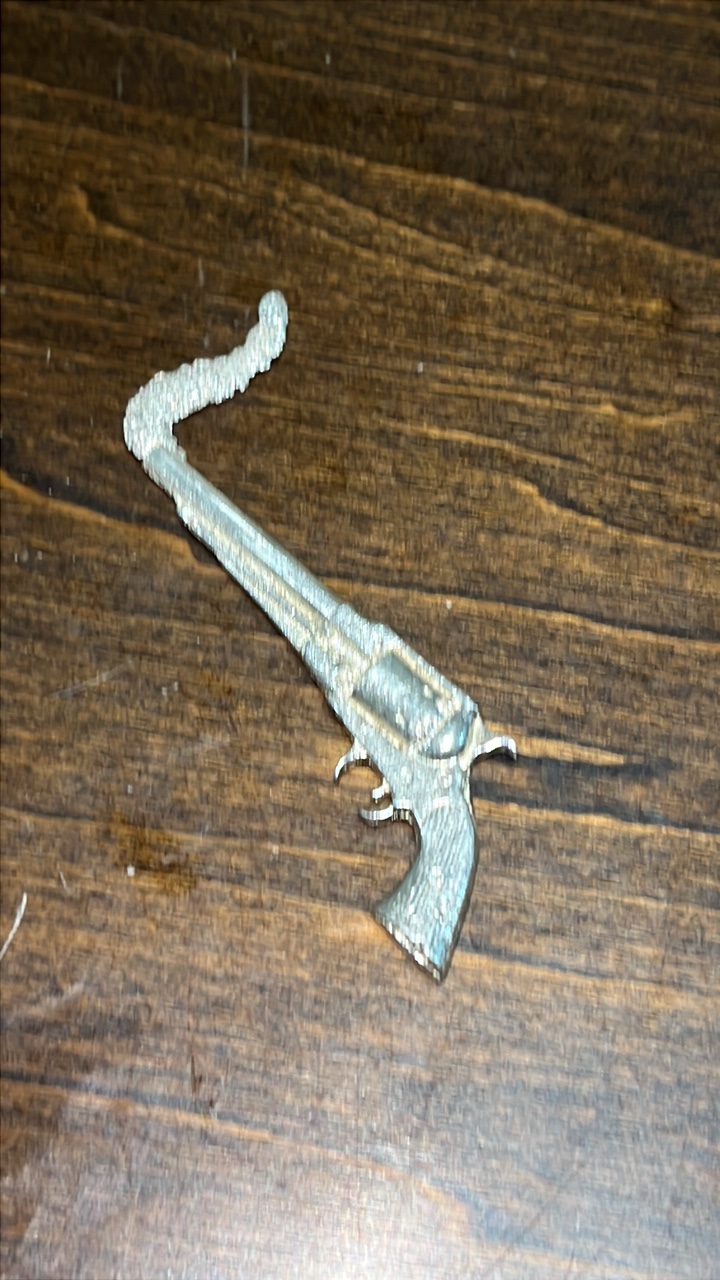 Smoking Gun Colt Cast Pure Silver