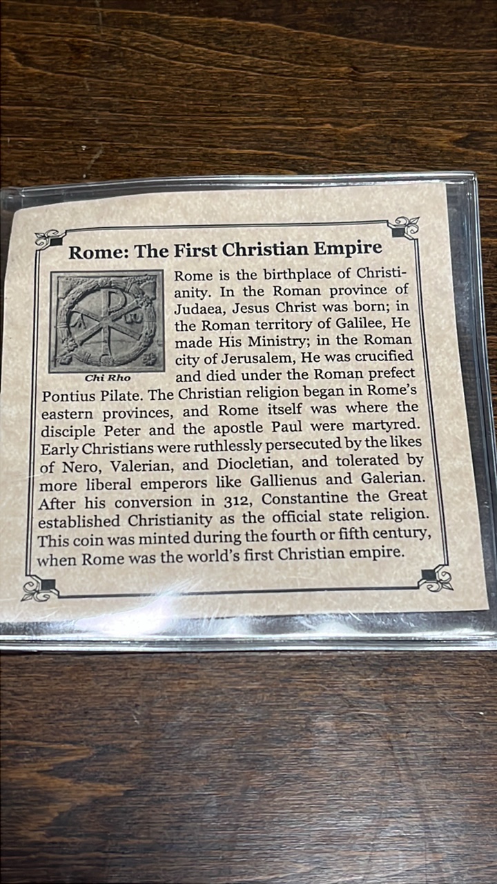 lot 48 image: The First Christian Empire Roman Coin