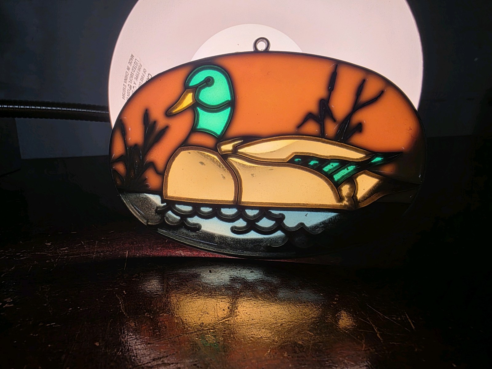 lot 119 image: Stained Glass Mallard and Geese