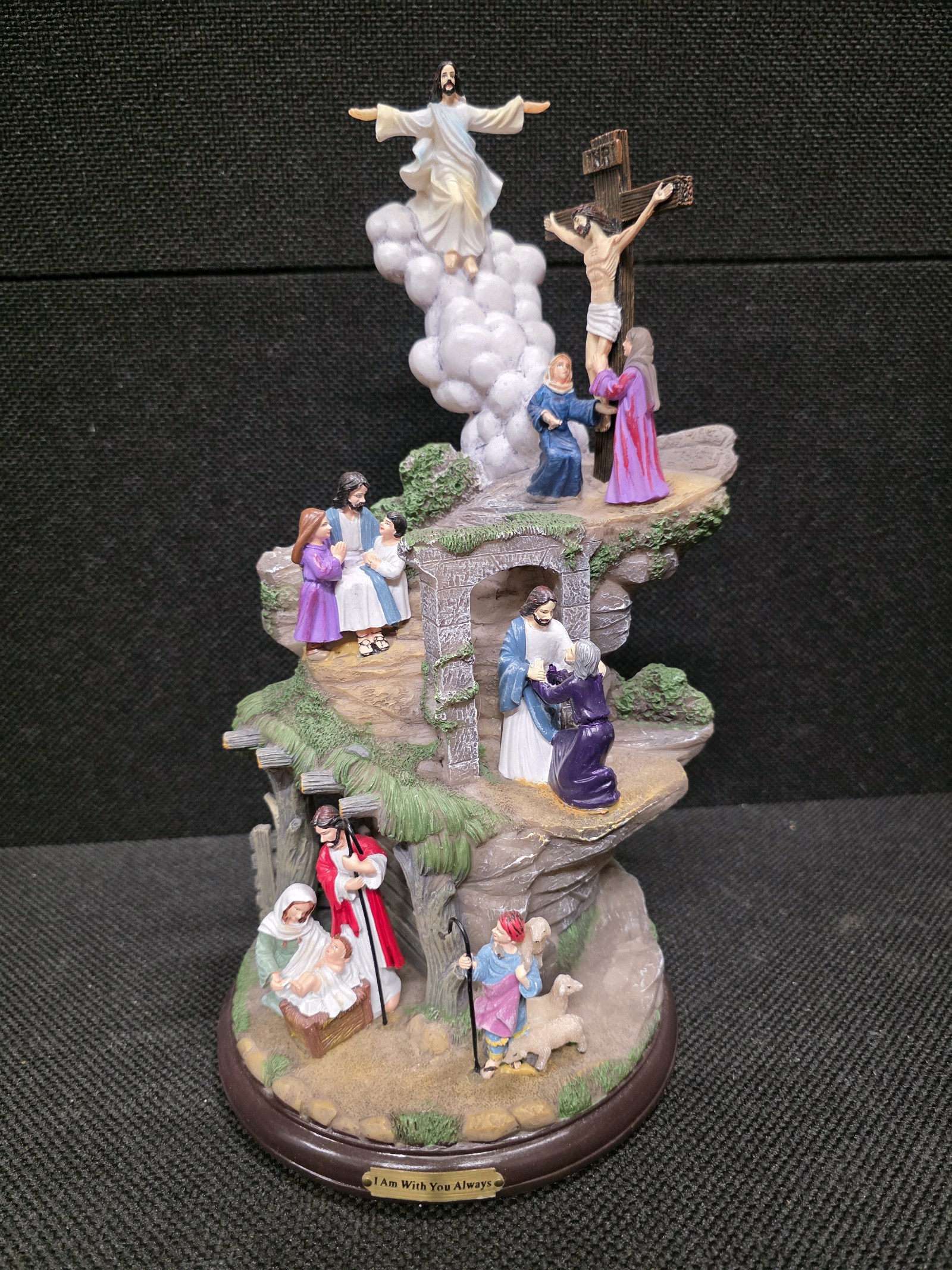 lot 123 image: Bradford Exchange Thomas Kinkade Life of Christ sculpture I Am With You Always