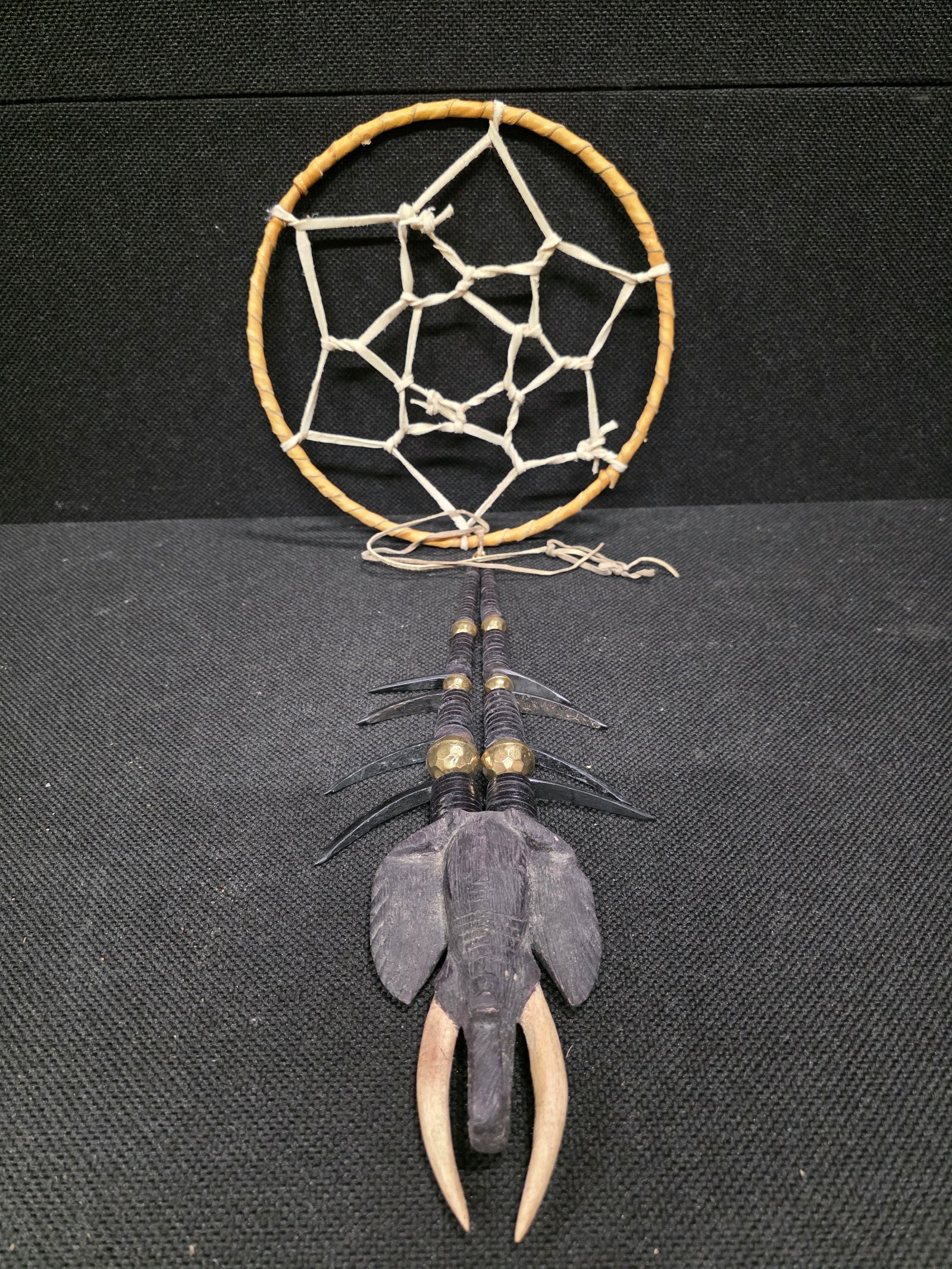 lot 147 image: Dream Catcher with an Elephant Tusk Dreamcatcher