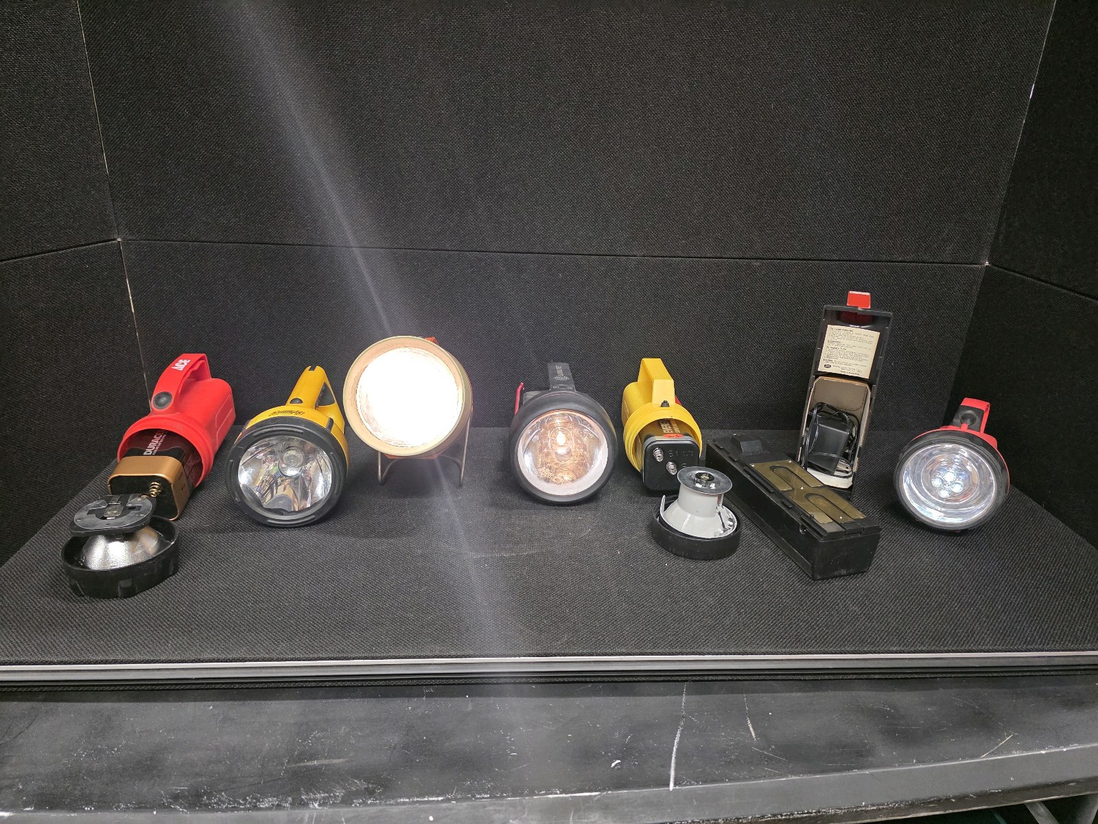 lot 169 image: Collection of Heavy-Duty Rechargeable Torches, Lanterns and Flashlights,