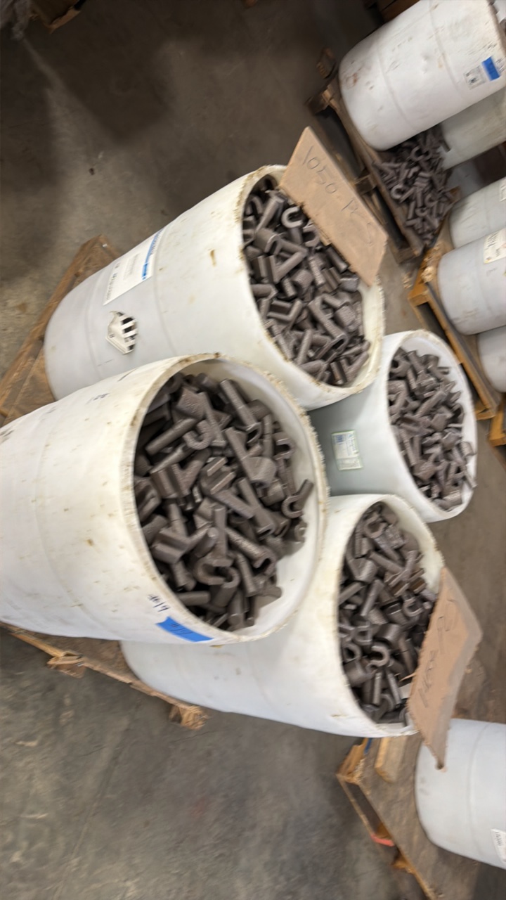 lot 19 image: Four full barrels of Klein hickey rebar heads. 34 - quantity approx. 2500