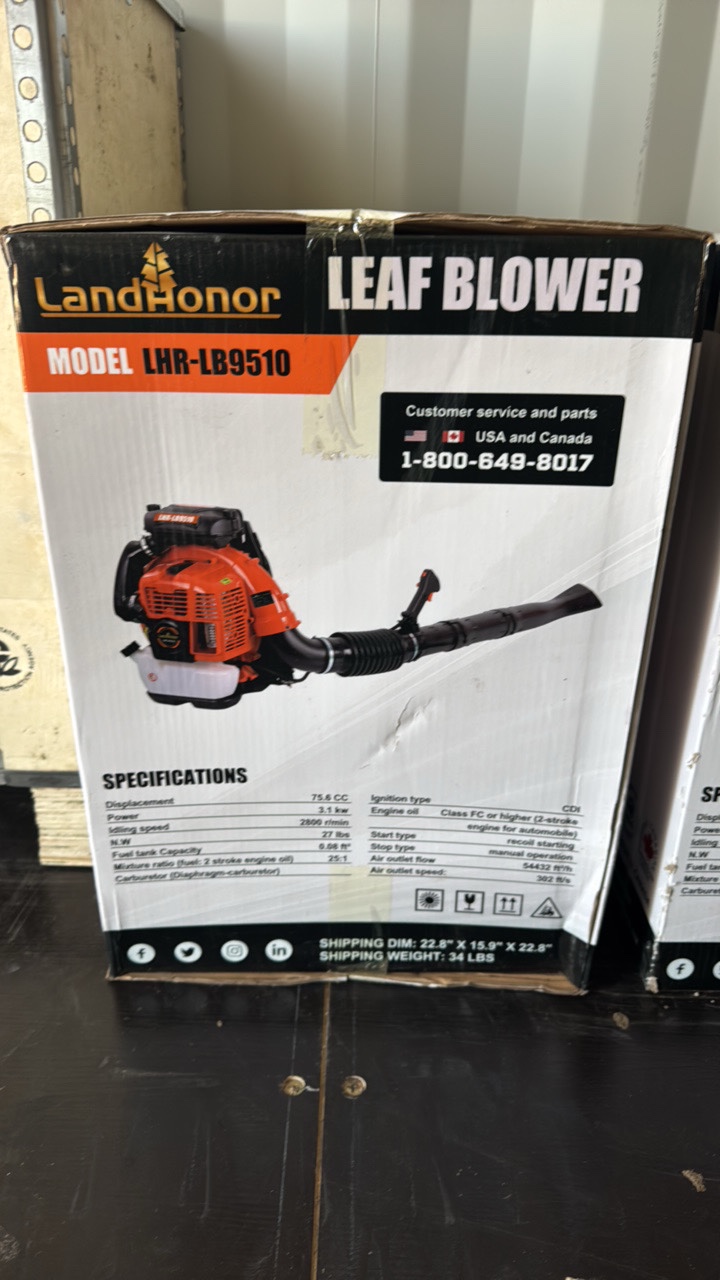 lot 107 image: Leaf BlowerLandhonor2025UnusedLHR-LB9512