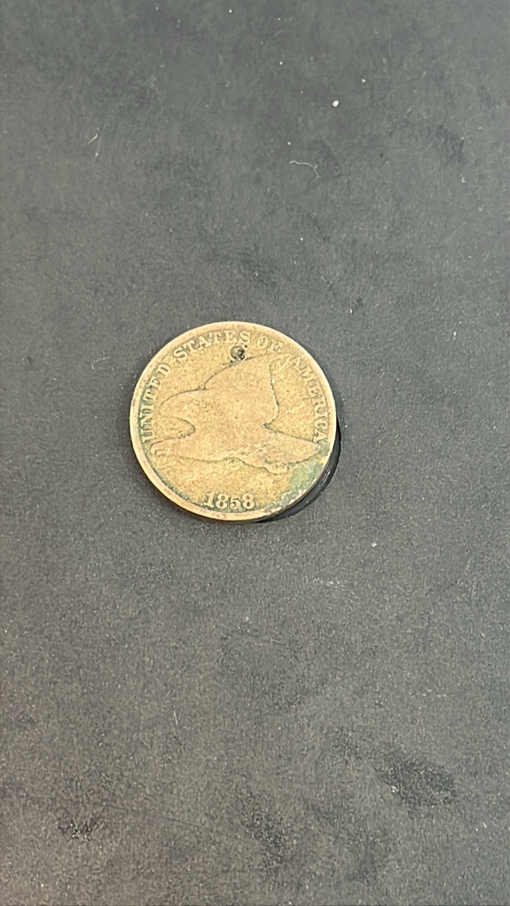 lot 33 image: 1858 Flying Eagle 1 cent coin