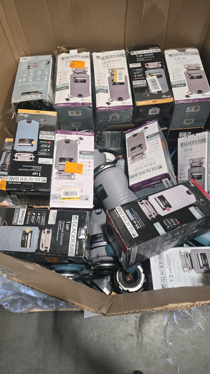 lot 1 image: WHOLESALE PALLET LOT OF GARBAGE DISPOSALS