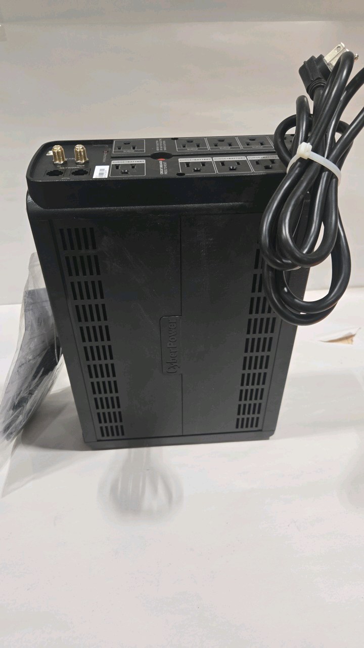 lot 114 image: CyberPower 1500VA 10-Outlet UPS RJ45 COAX USB Charging