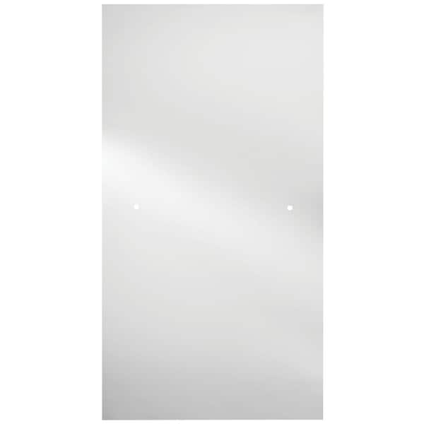 lot 123 image: (2) Delta 27-38 in. x 63-18 in. x 14 in. (6mm) Frameless Pivoting Shower Door Glass Panel in Clear (For 30-33 in. Doors)