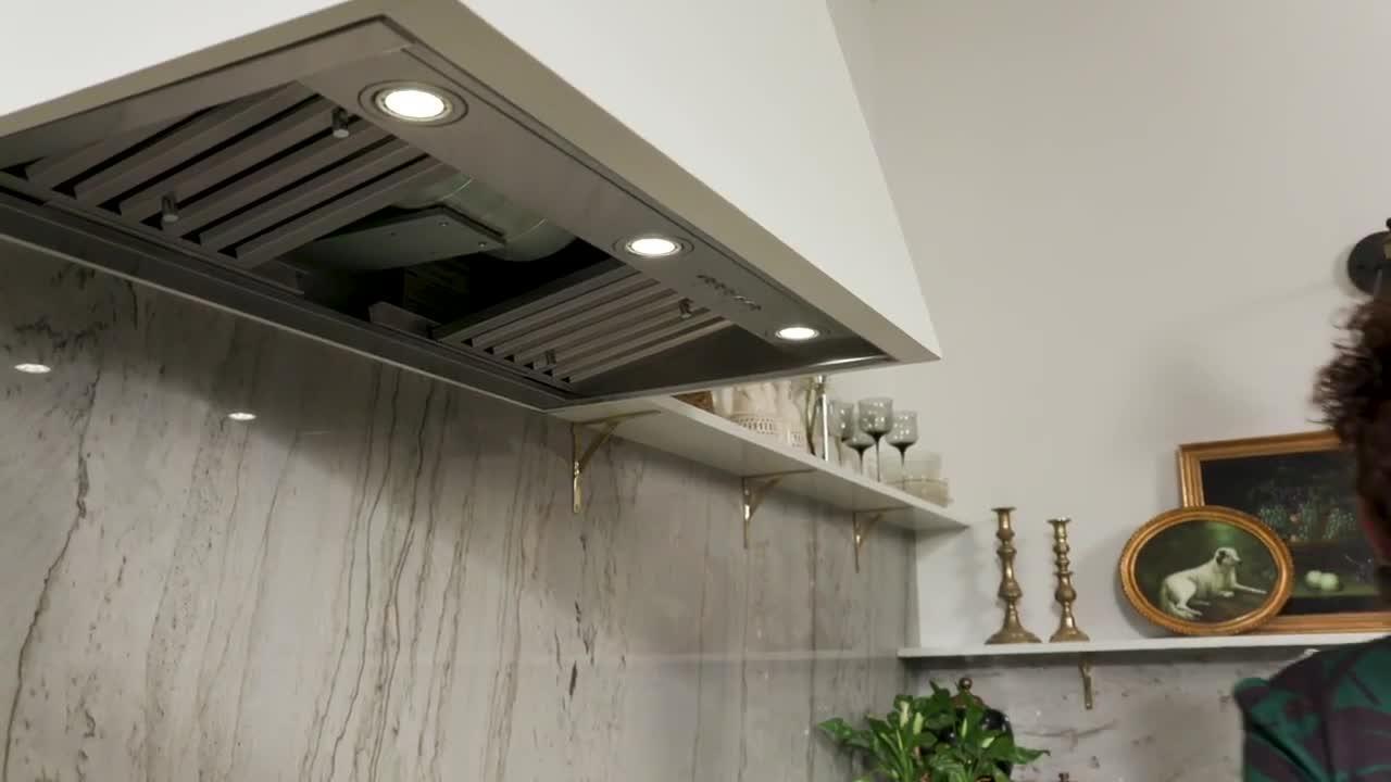 lot 138 image: GE 30 in. Smart Insert Range Hood with Light in Stainless Steel