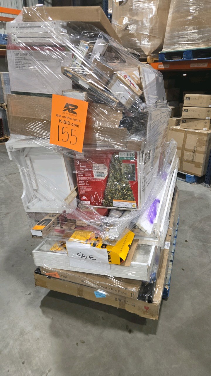 lot 155 image: WHOLESALE PALLET LOT OF GENERAL MERCHANDISE