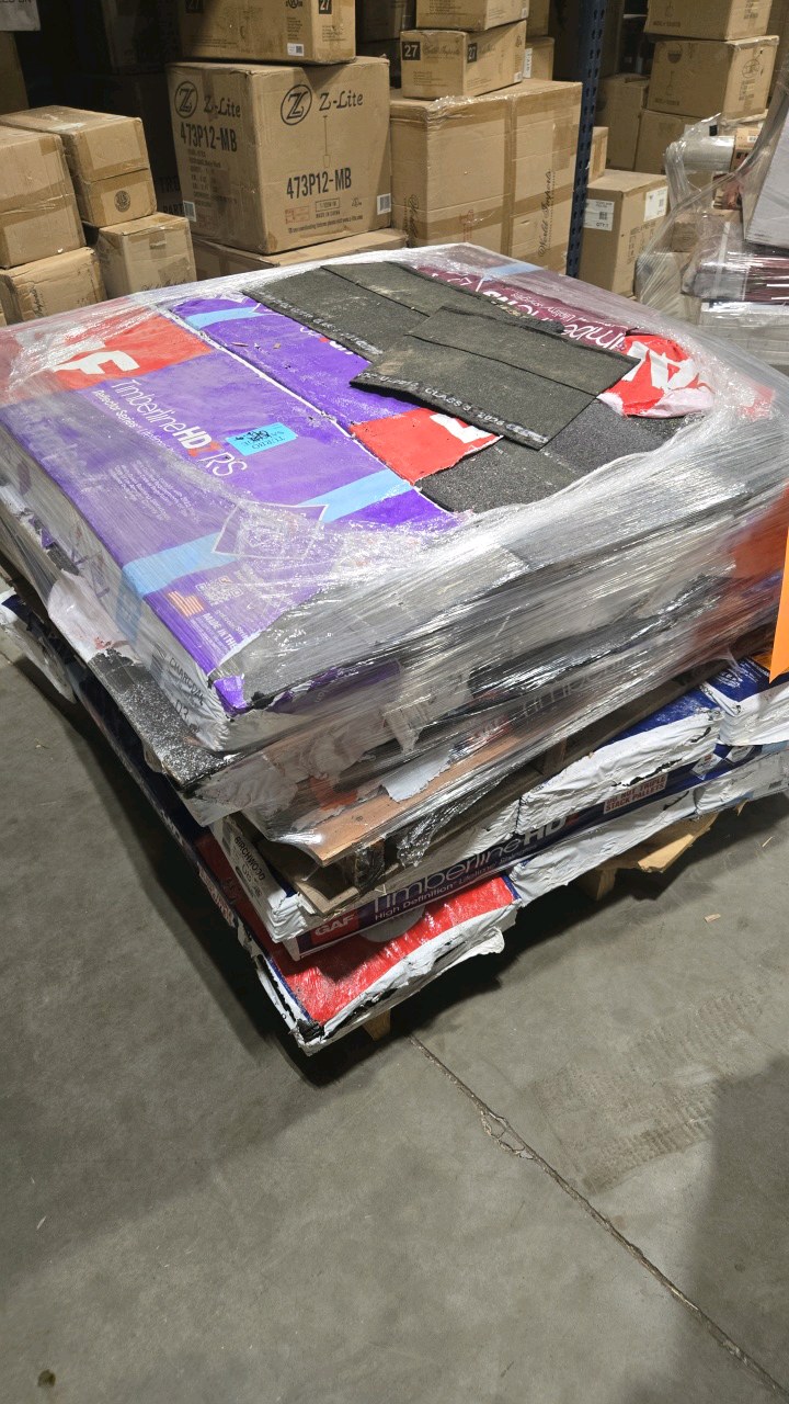 lot 157 image: pallet of shingles