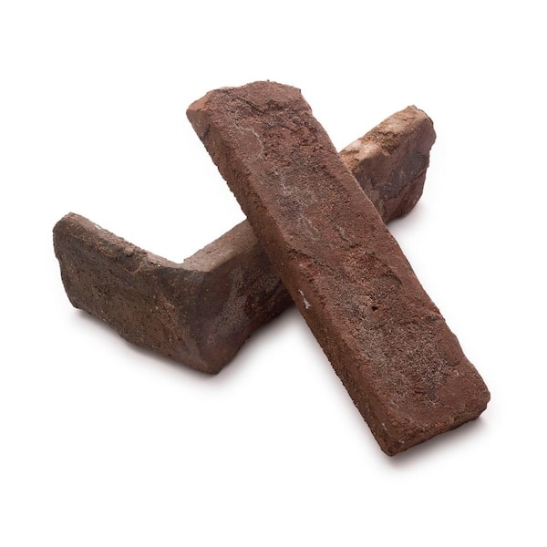 lot 166 image: (11) Old Mill Brick 7.625 in. x 2.25 in. x 0.625 in.Millhouse Thin Brick Singles - Corners (Box of 18