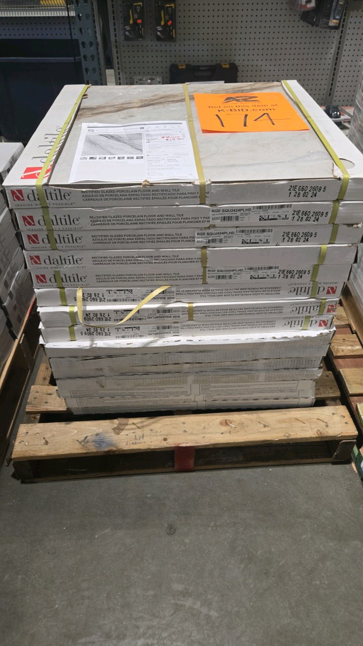 lot 174 image: Daltile Rivermont Oro 24 in. x 24 in. Polished Porcelain Stone Look Floor and Wall Tile (232 sq. ft.)