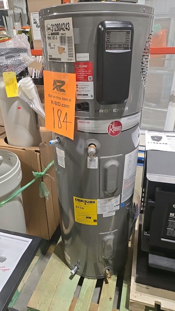 lot 184 image: rheem 40 gallon water heater