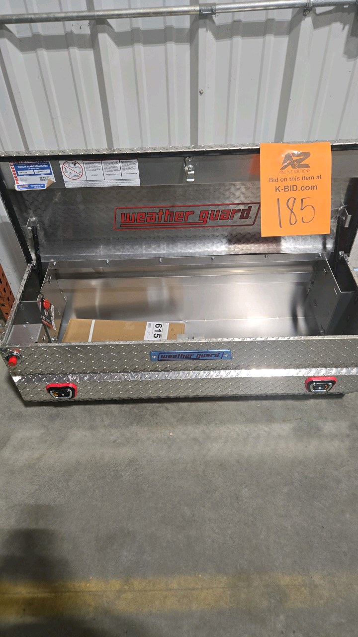 lot 185 image: WEATHER GUARD 48.25 in. Aluminum Aluminum Chest Truck Tool Box