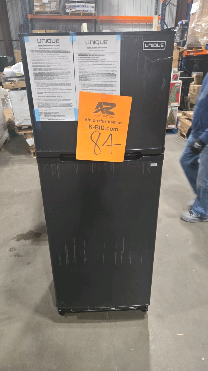 lot 84 image: Unique Appliances Off-Grid 23.5 in. 9.7 cu. ft. Propane Top Freezer Refrigerator in Black