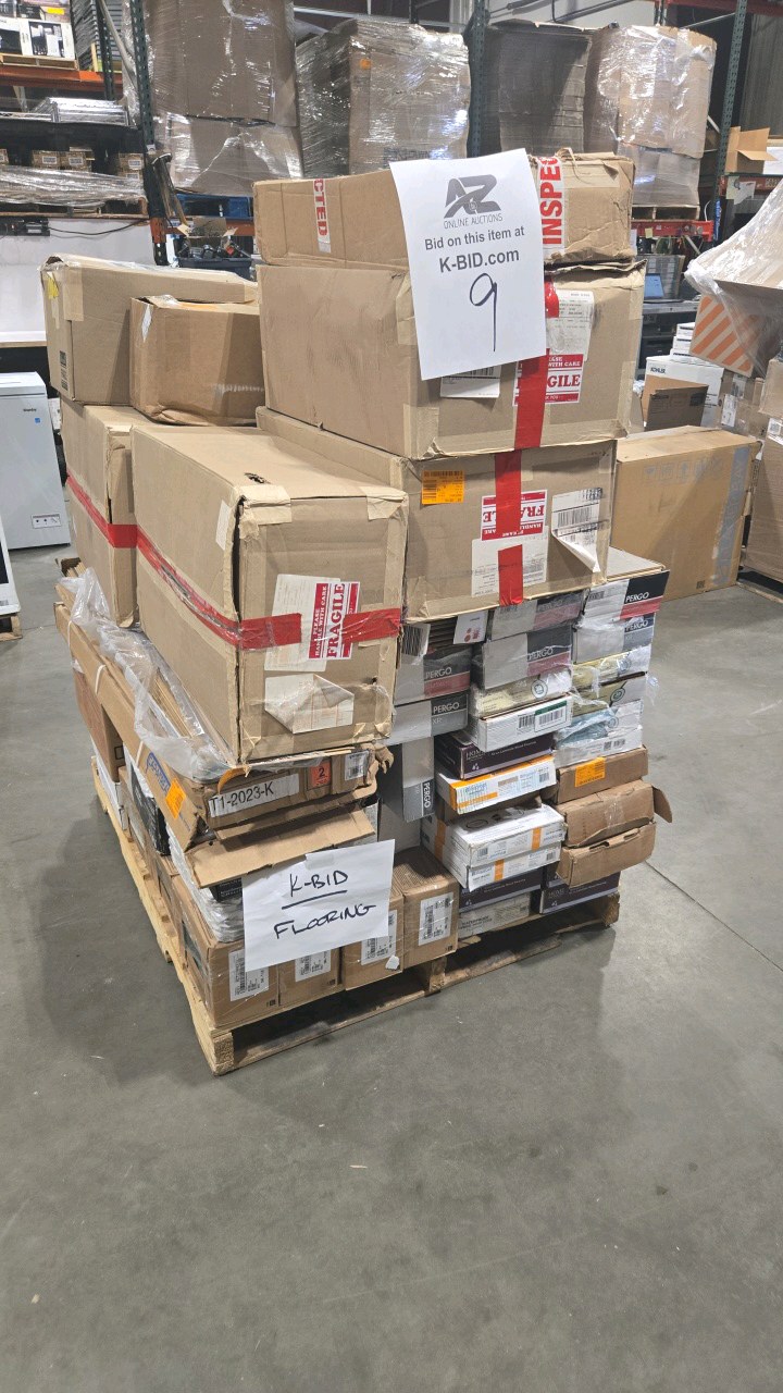 lot 9 image: Wholesale Pallet Lot Miscellaneous Flooring Items