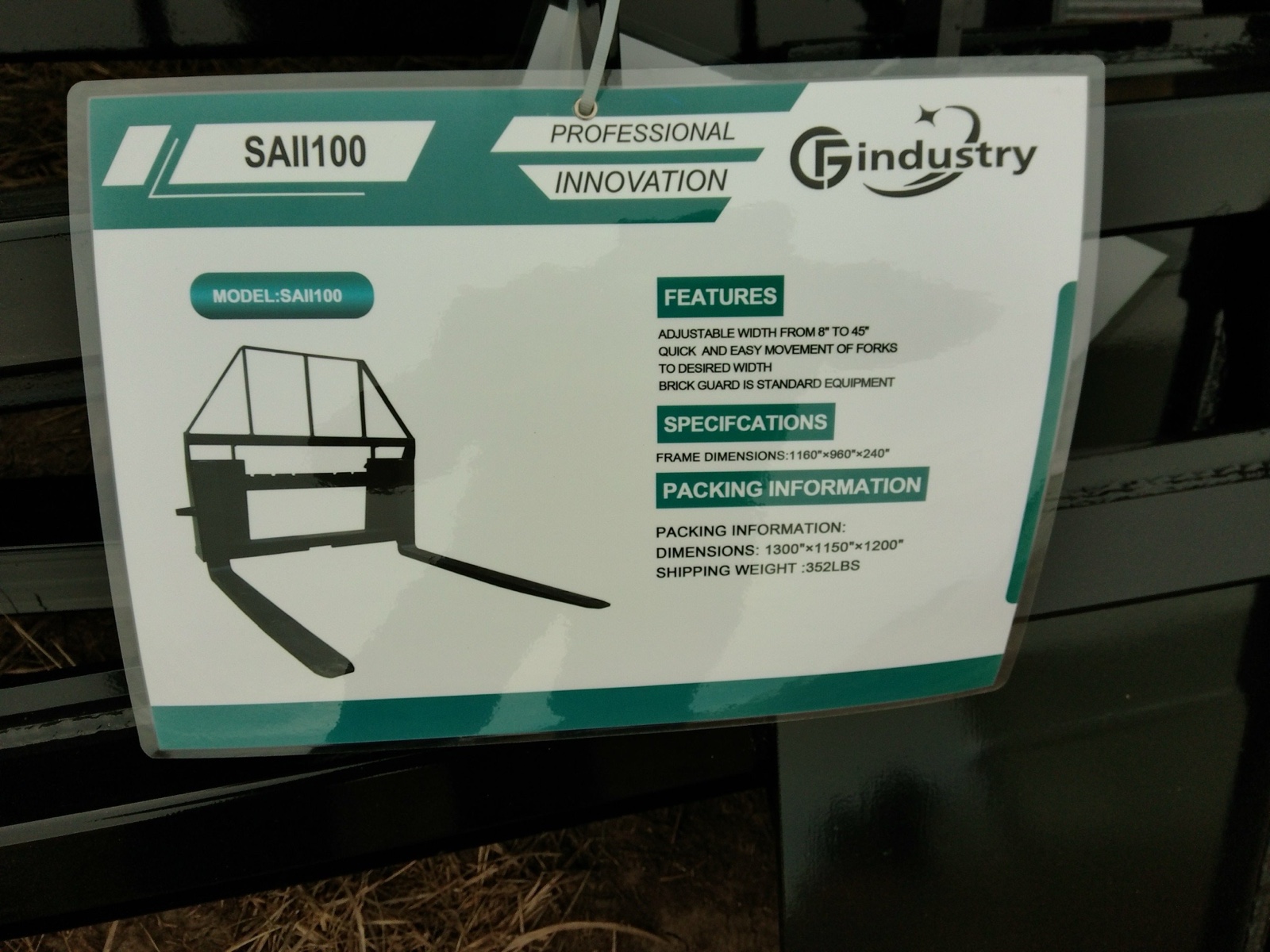 lot 2184 image: Skid Steer Forks