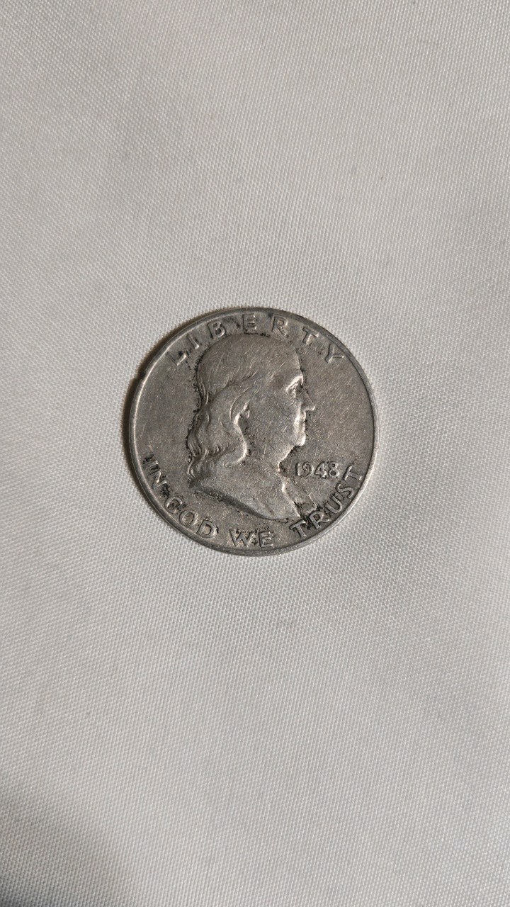 lot 50 image: 1948 FRANKLIN HALF DOLLAR.