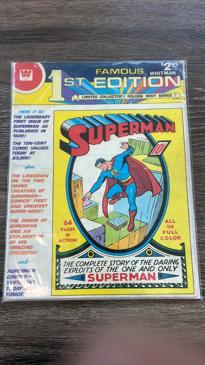 lot 28-1 image: Superman Comic Book 1st edition remake