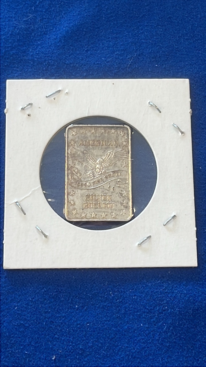 lot 20-1 image: 5 Gram Silver Bar