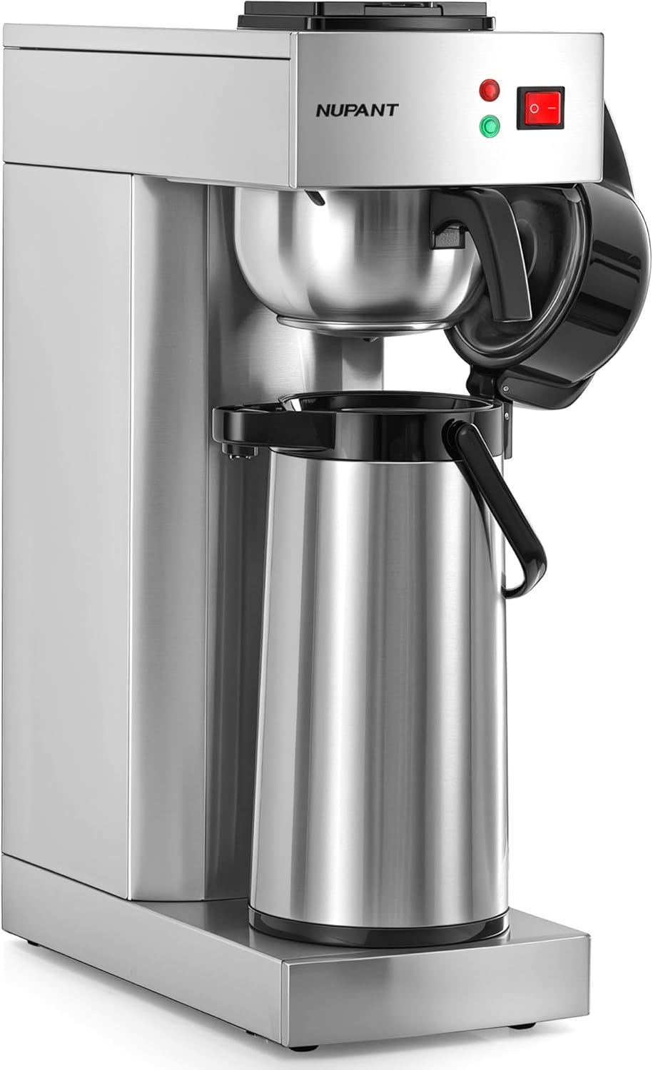 lot 116 image: Commercial Airpot Coffee Brewer 2.2 Liter74 Ounce Drop Coffee Maker, Insulated Thermal Carafe Stainless Steel Pour Over Coffee Machine NUPANT Brand RETAIL $400.00