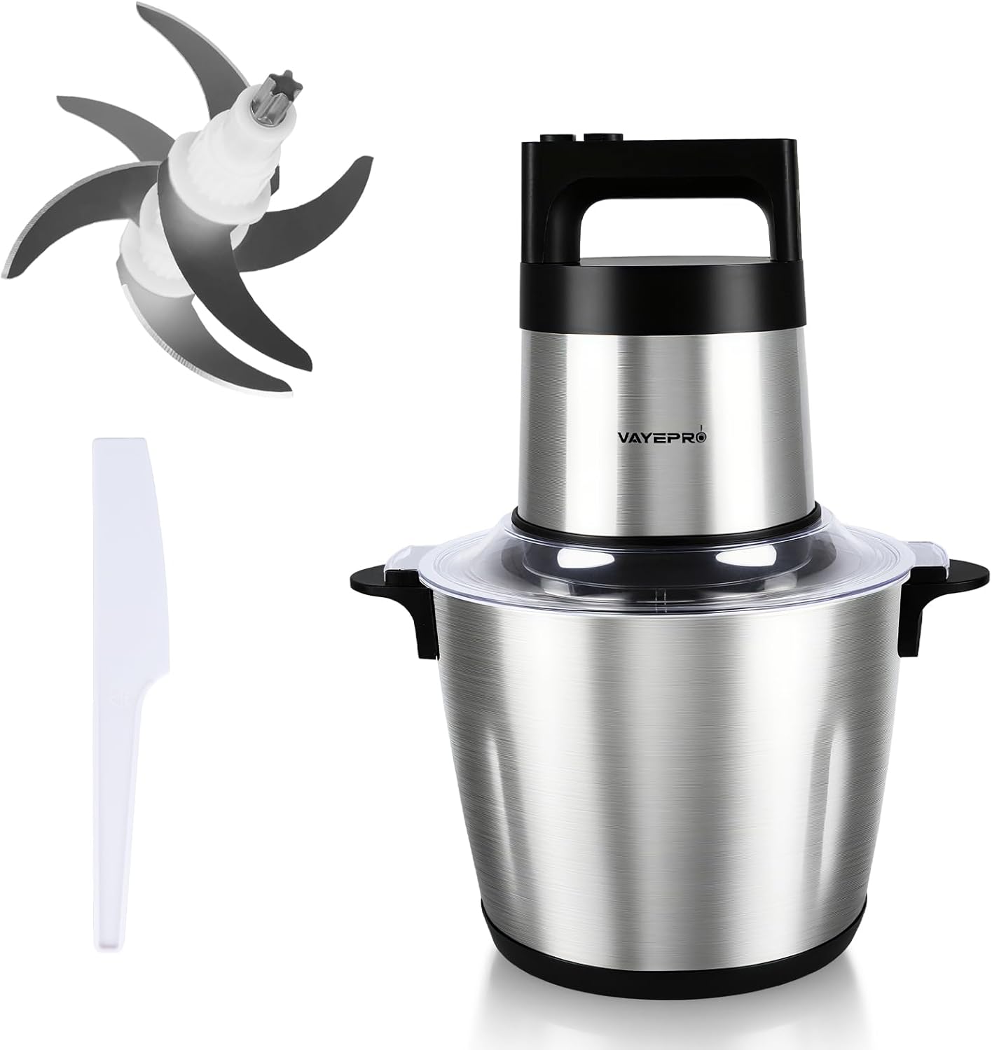 lot 131 image: 24-Cup Large Capacity Electric Mixer, Electric Food Blender with Stainless Steel Bowl, 2 Speed, 6L 800W Food Processor RETAIL $120.00