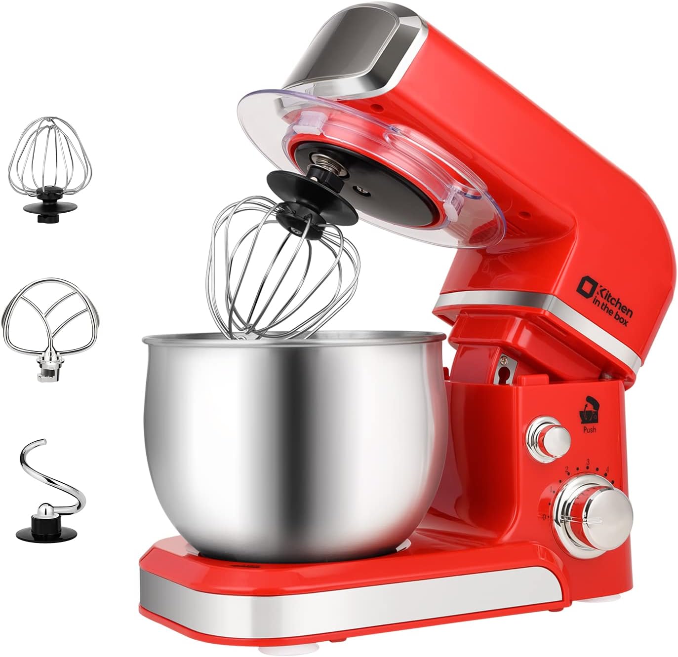 lot 136 image: Stand Mixer, Kitchen in a Box, 3.2 QT Small Electric Food Mixer, Six Speeds, Portable, Lightweight