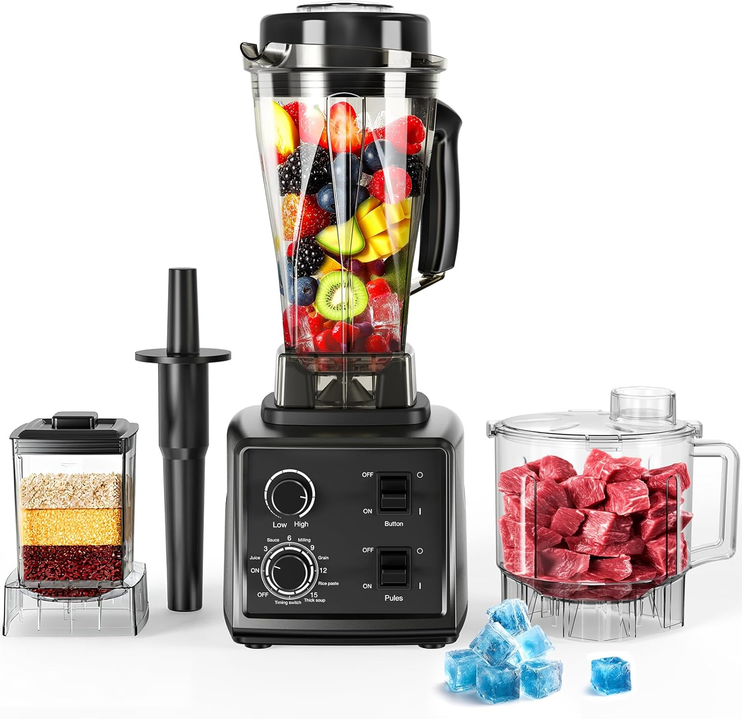 lot 149 image: 3-in-1 Blender Food Processor and Smoothie Maker, Professional Blender for Kitchen and Commercial Use, Adjustable Speed, 68 Ounces BPA-Free Plastic