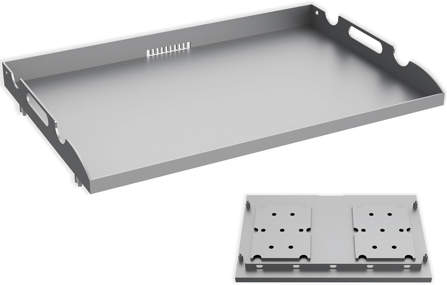 lot 163 image: Flat Top Tabletop Griddle Replacement Top for Blackstone 22 Flat Top Grill Models 1666 1895 2203 2304, Griddle Top Replacement Parts for 22 Inch Blackstone with Rear Grease System & Handy Handle