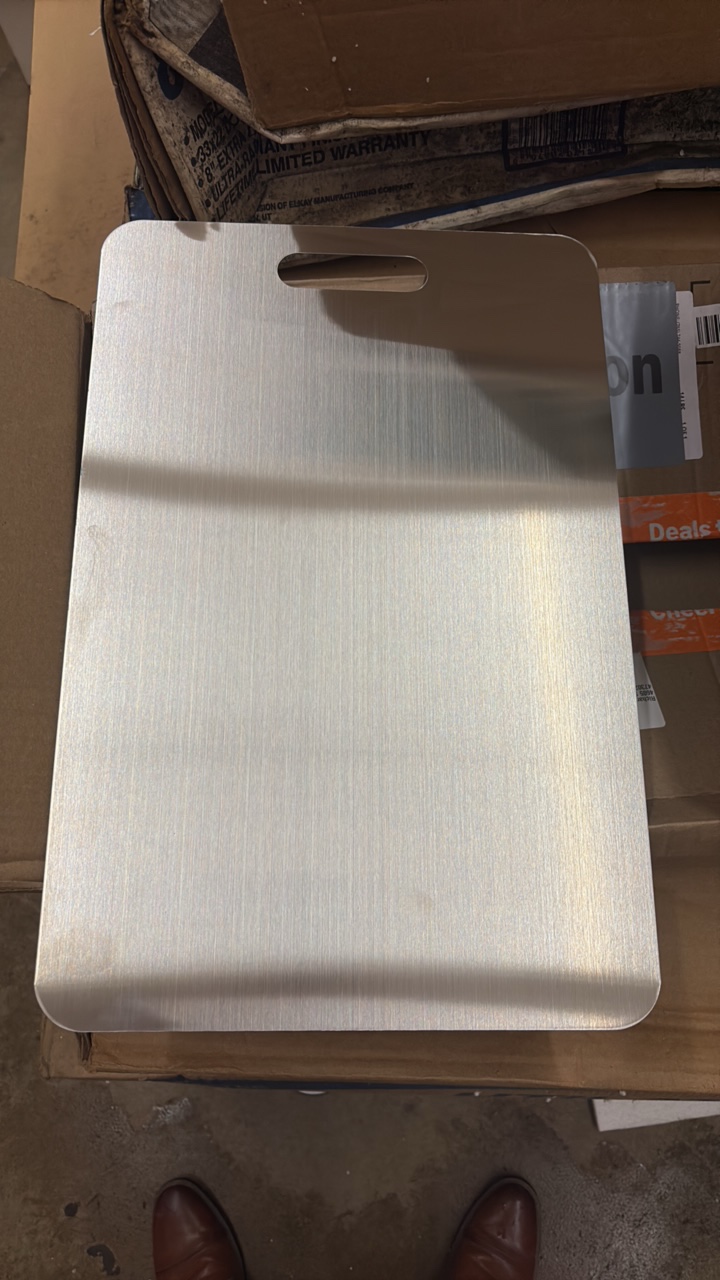 lot 179 image: Titanium Cutting Board, Unused 18 L x 12 W