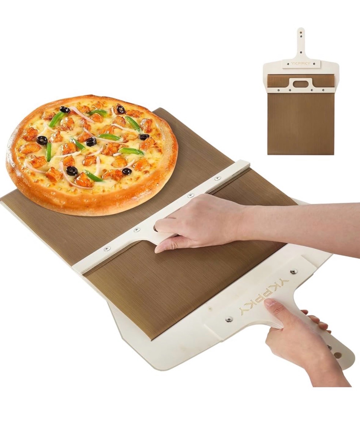 lot 197 image: Sliding Pizza Peel by YKPPKY Dimensions 21.7 x 11.91
