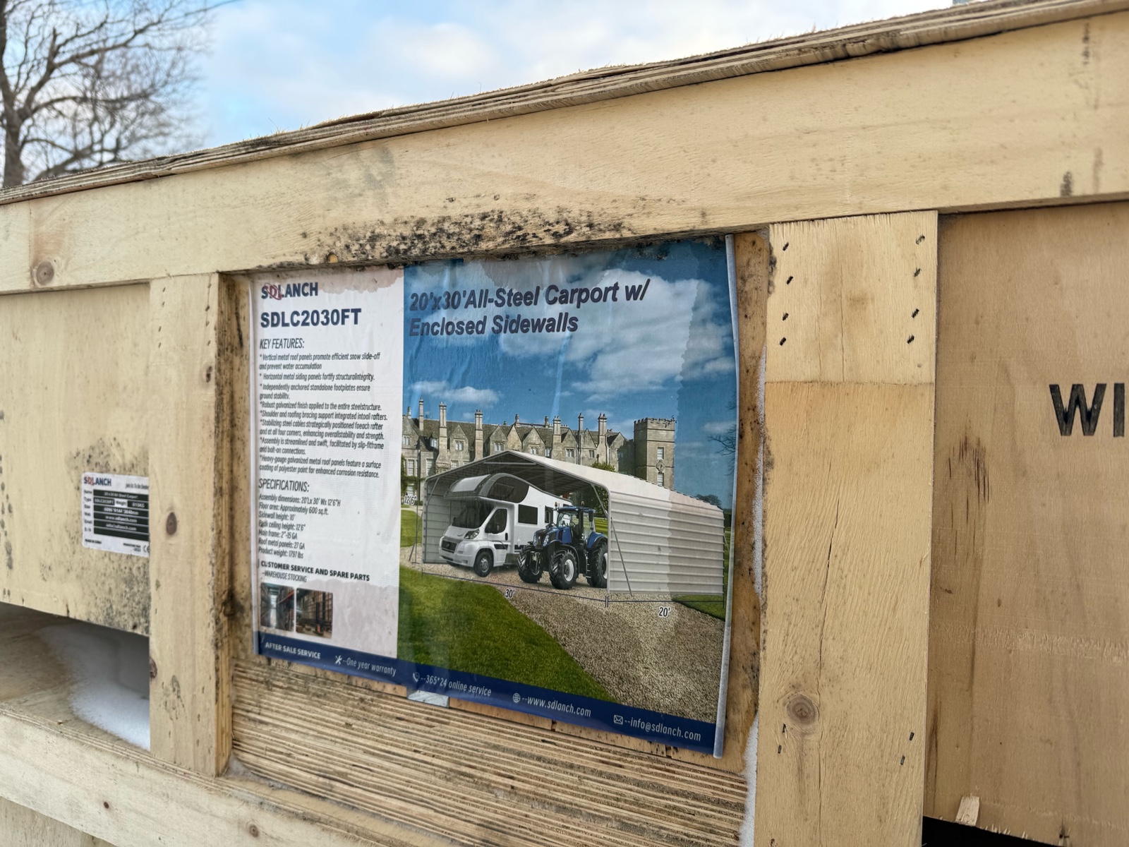 lot 36 image: SDLC2030FT 20x30All-Steel Carport